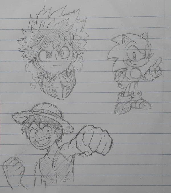 Doodles from saturday school today, I'm slowly getting better at drawing on paper again 