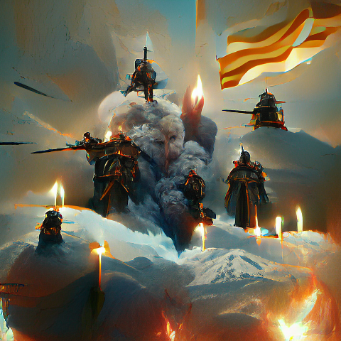 ganprompter's tweet photo. Gonna give away 3 #NFT artwork, from my first batch of CLIP-guided VQGAN prompts while listening to Iron Maiden's latest album Senjutsu. Those who follow + RT this tweet will be eligible for the giveaway. #NFTGiveaway #NFTCommunity #NFTcollection #NFTdrop #NFTartist #AIart https://t.co/CSsdmhmVwG