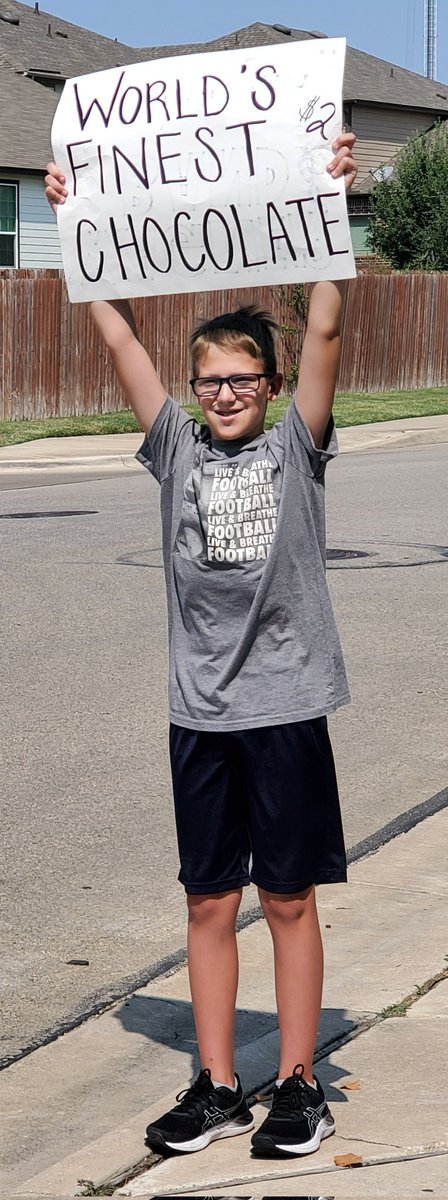 Ryan is working for *TOP SELLER* to support our Wagner Middle School Band! He has worked daily all week after school selling the World's Finest Chocolate!! GO WOLVES!!! <a href="/WagnerMSBand/">Wagner Wolves Band</a>  <a href="/WagnerMS_GISD/">George Wagner MS</a> <a href="/EvPatriots/">EV Patriot Nation</a>