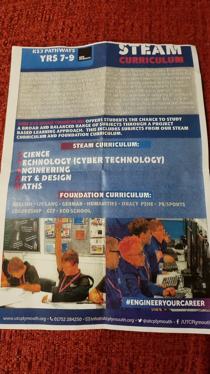 shanzzarks's tweet photo. Went to the UTC open day today and we are thorough impressed! The staff and the ethos of the school is fantastic definitely a top contender for Secondary https://t.co/V4nHx7qlHB