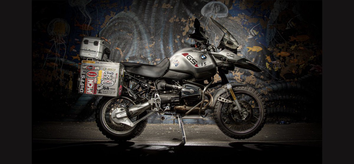Lots of fun putting this image together. This is <a href="/charleyboorman/">Charley Boorman</a>’s bike from the TV show ‘Long Way Round’. An absolute icon in the biking world.

#gs #bmwgs #motorbike