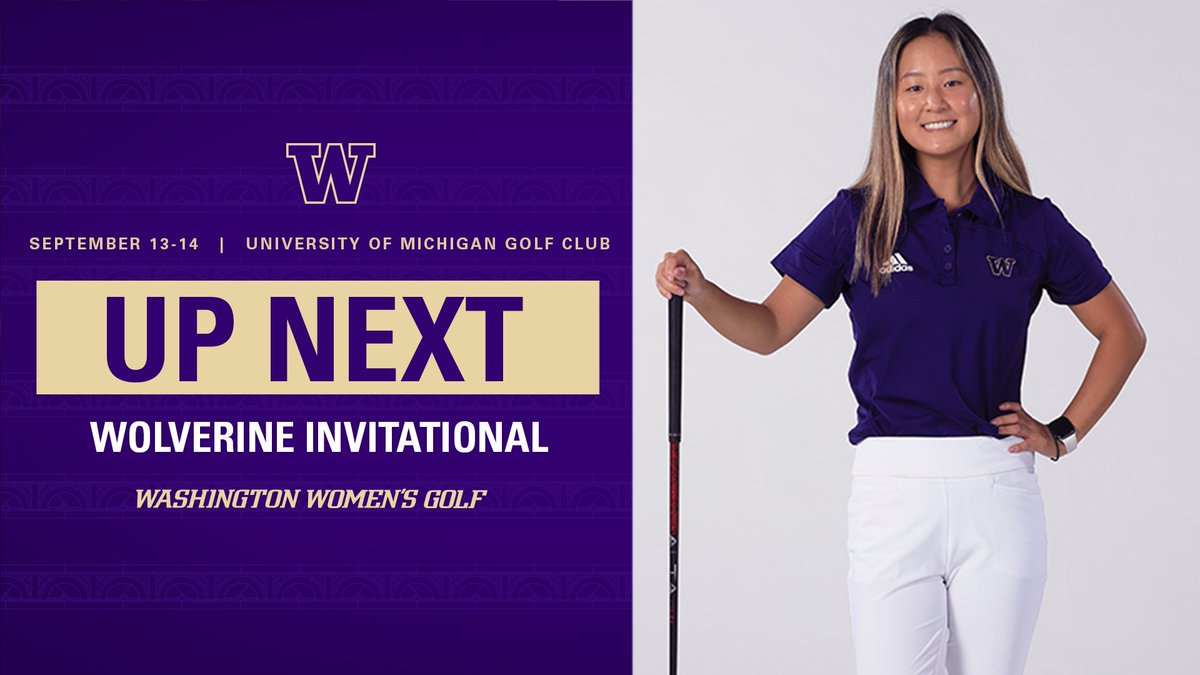 UW_WGolf's tweet photo. 𝐁𝐀𝐂𝐊 𝐀𝐓 𝐈𝐓!

UW tees it up for the first time on Monday at the Wolverine Invitational.

READ: https://t.co/XtJsltkaFG

#GoHuskies https://t.co/FfF4Y35l2M