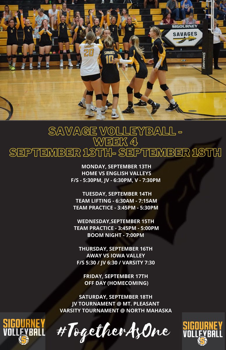 Sigourney Savages VB on Twitter "Excited to have our program take part in Boom