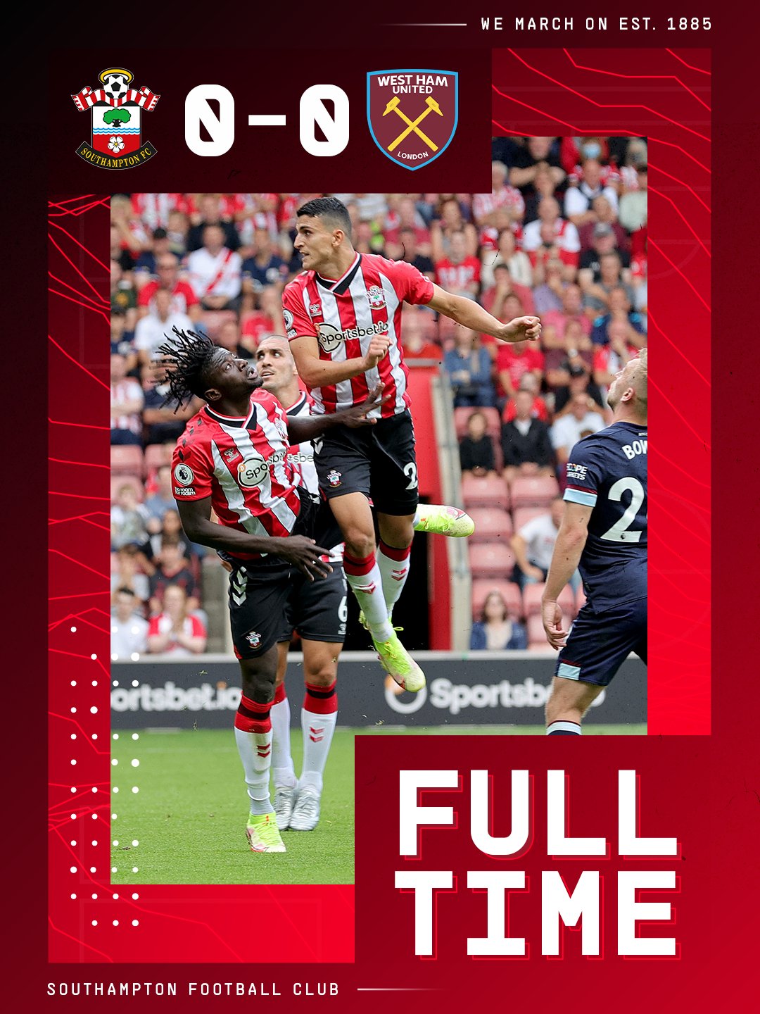 Southampton vs West Ham United / Twitter