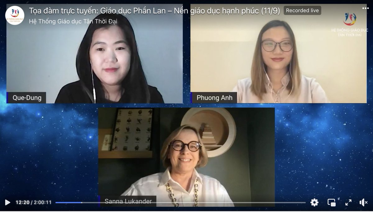 LukanderSanna's tweet photo. In the meanwhile today: #Finland and #Vietnam connecting in parent meeting talking about #collaboration and #funlearing at the most important level: #ECEC earl childhood #education and care. https://t.co/FSoDPq6sQK