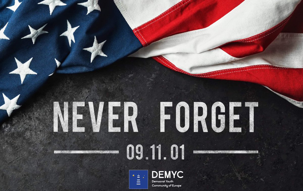 🇺🇸 Twenty years later, we keep remembering and praying for the victims of terrorism and their families.

 🇪🇺 <a href="/DEMYC_org/">DEMYC</a> stands with our American friends in the common fight against the evil.

🙏🏼 #NeverForget 
🕯 #September11