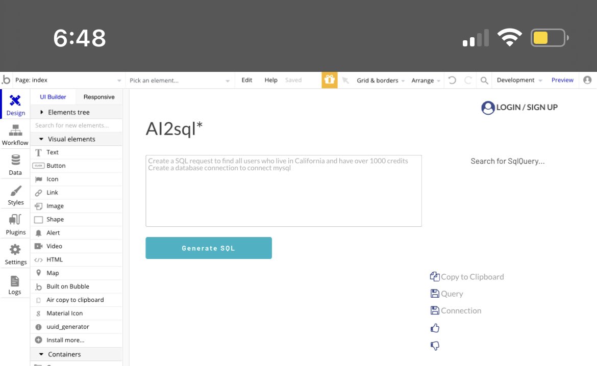 mustafaergisi's tweet image. #AI2sql / NoCode analytics tool