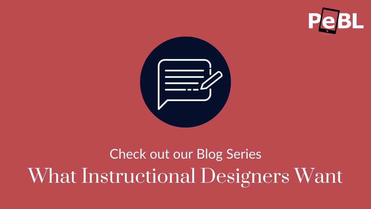 pebl_pro's tweet photo. Go behind the scenes with PeBL Pro! Our blog features news, tips, and insight on everything that instructional designers want!

https://t.co/wj7KJceEZU

#Technology #LearningSoftware #AuthoringTool #LearningMadeEasy #eLearning #OnlineLearning #InstructionalDesigner #PeBLPro https://t.co/Epwxm49Ob6