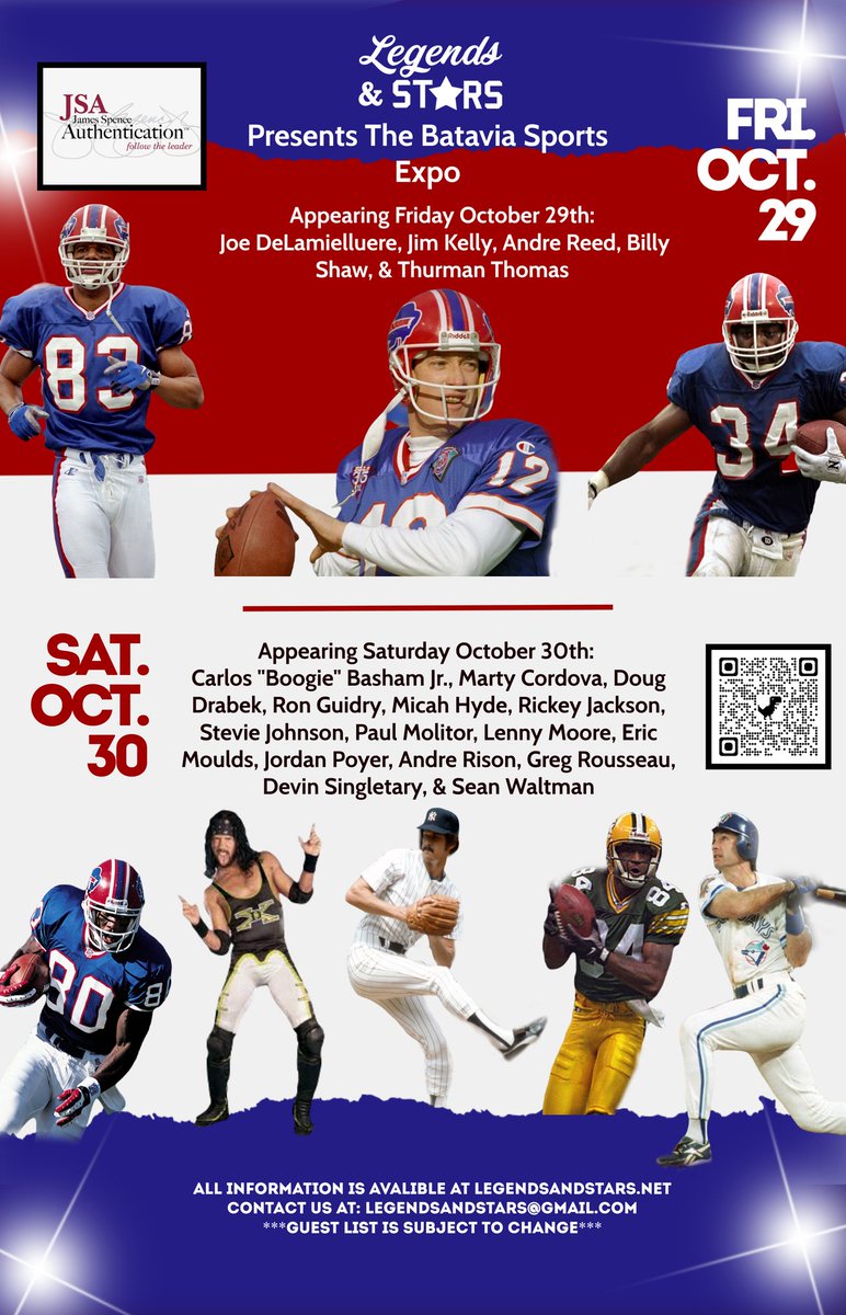 legends_stars's tweet photo. We are pleased to announce our guest lineup for the Oct show at  @BataviaDowns Also added to the lineup is @ProFootballHOF and NFL great Kellen Winslow   Presale tickets are on sale now at https://t.co/XAXSfFie79 https://t.co/pW1iD9IZNr