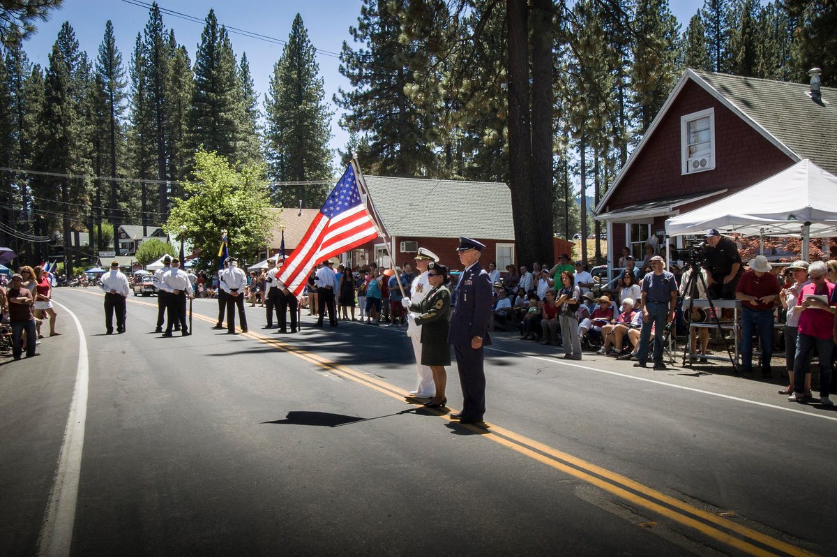 graeagleworld's tweet photo. This flag, featured in the July 2014 MVID parade, "Honoring Our Veterans" was flown after 9/11 at the World Trade Center. May we never forget. #NeverForget https://t.co/WOE9bwWnhm
