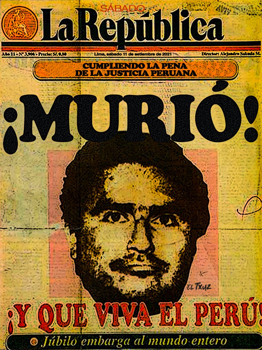 ElTxuz's tweet photo. #URGENTE Murió Abimael Guzmán Reynoso. El responsable de miles de muertes en el Perú fallece a un día de cumplirse los 29 años de su captura.

Así mueren los asesinos, sin gloria, sin beneficios, en la cárcel y sin indulto. Paz a todas sus víctimas. https://t.co/RjRRTnW2Hw