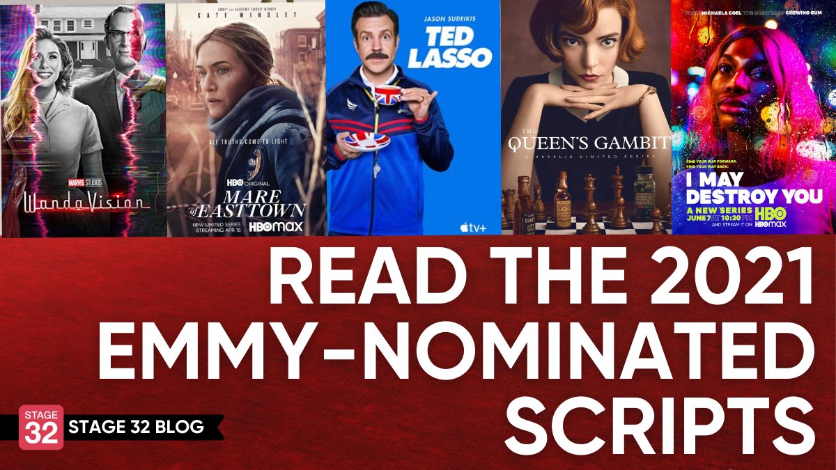 Stage32's tweet photo. Read the 2021 #EmmyNominated Scripts! Comedy, Drama, Limited Series, AND Nonfiction! We have them all! 

Head to the Stage 32 blog to read #TedLasso, #TheMandalorian, GIRLS 5EVA, #HacksOnHBOMax, THE MARE OF EASTTOWN, &amp; more!  >> https://t.co/9AsHXYQ1OU

#EMMYS2021 https://t.co/loQCPOCKb5