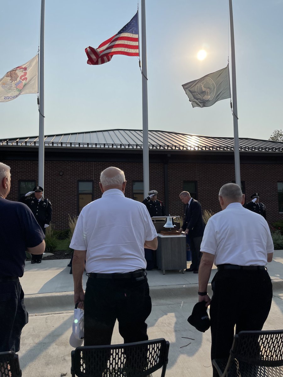 During this morning’s heart-rending and mind-wrenching #911NeverForget tribute, led by <a href="/EGFD200/">Richard Mikel</a> with <a href="/EGVPD/">Elk Grove Village Police Department</a>, #compassion was in the air as we glanced skyward at low-flying aircraft for nearby <a href="/fly2ohare/">O'Hare Intl. Airport</a>. The strongest among us allowed tears to mix with our #memories and #hopes.