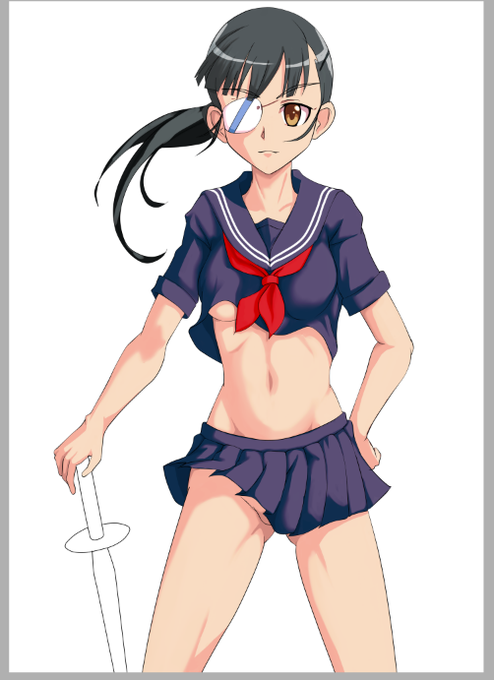 熱血JKっぽいもっさん描いてる 