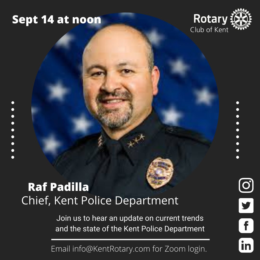 kentrotary's tweet photo. See you online this Tuesday! Thanks @kentpd Chief Padilla for joining us. https://t.co/w8A2Tfw3ab