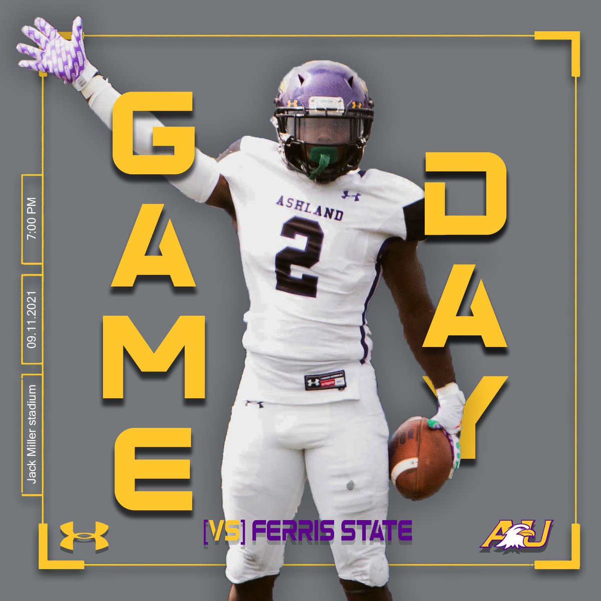 AshlandFB's tweet photo. GAME DAY! 👊🏼😤 #BEATFERRIS #AUFB #RespectTheTradition https://t.co/WCNgFp0nSa