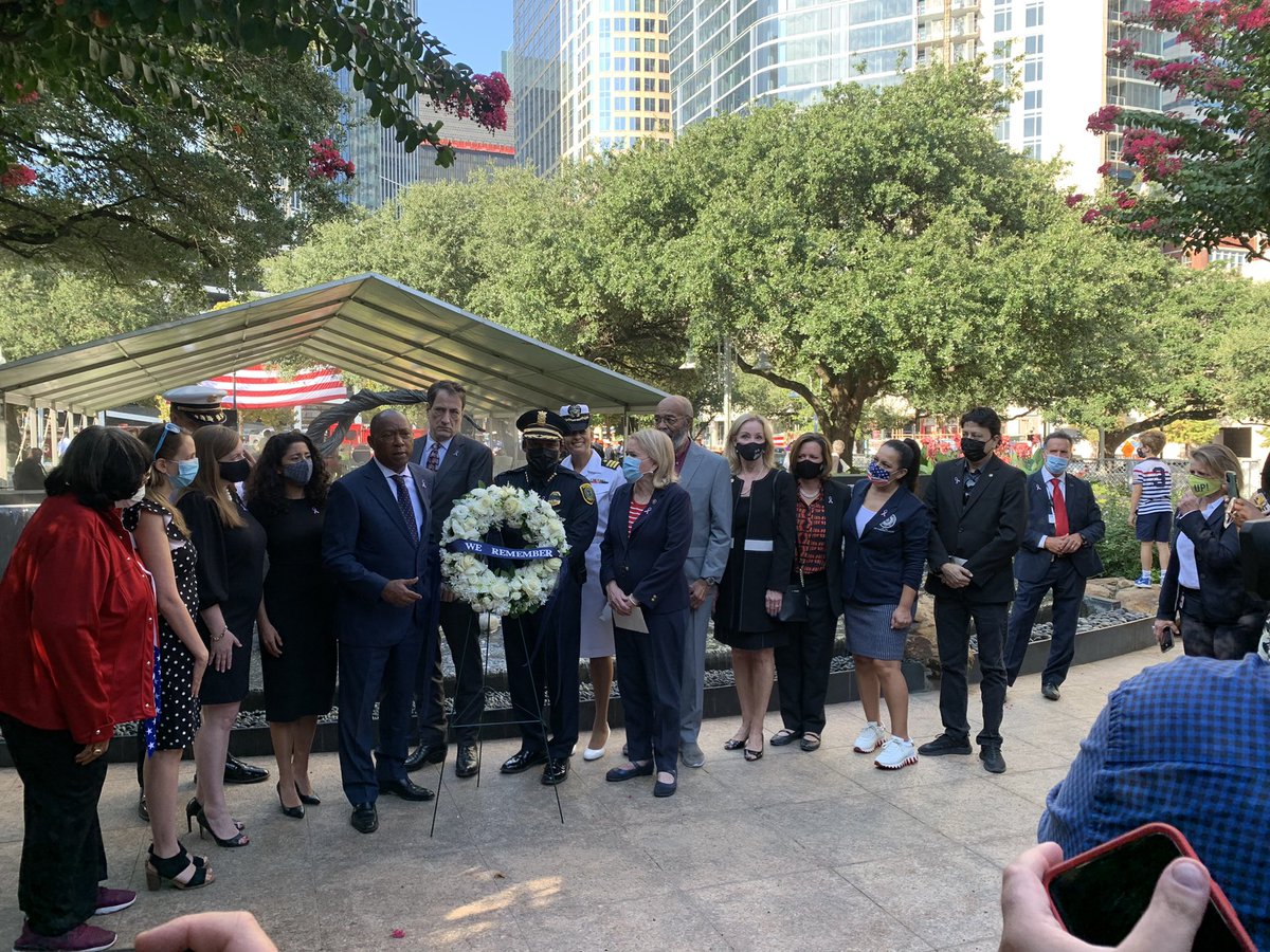 CarolforTexas's tweet photo. #TeamAlvarado attended the 20th Anniversary Commemoration of #September11 at Lauren’s Garden in Market Square Park. 

We will never forget the victims who lost their lives on 9/11 and the families who keep their memories alive. https://t.co/ZDaBD1H0Vj