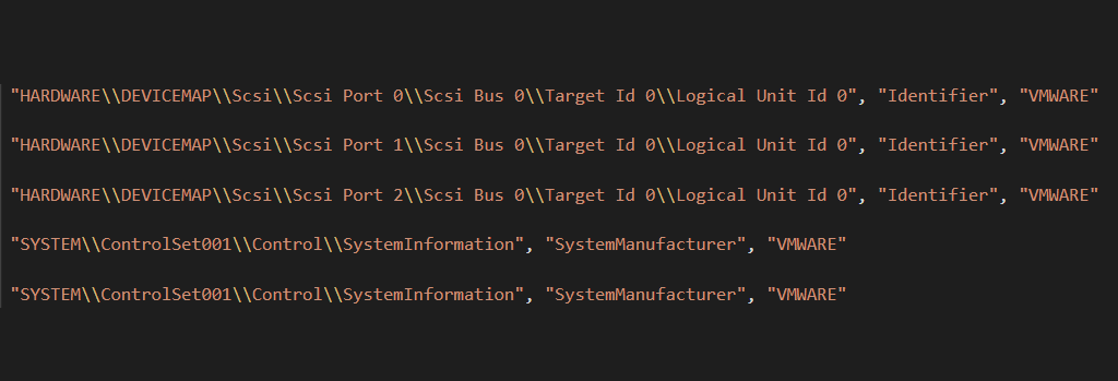 MalGamy12's tweet photo. The attacker can detect VMware with a registry, So if we analyze any malware and see that malware tries to open the following paths on a registry, We can identify that it tries to detect Vmware and terminates the execution.
#MalwareAnalysis #ReverseEngineering #AntiVM https://t.co/cKpDJalPA4