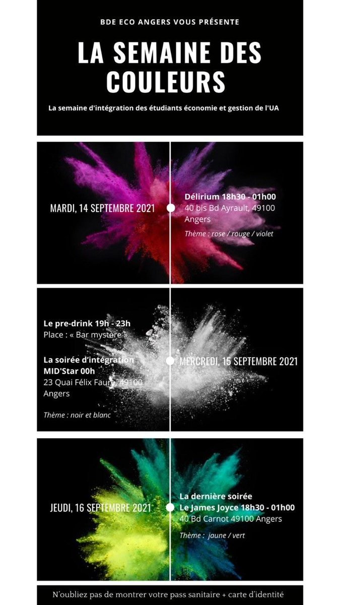 bdeeco's tweet photo. Mais c'est quoi la semaine des couleurs me diriez vous... EH BIEN je vous laisse lire tous les infos ci dessous pour tout comprendre 😌. https://t.co/TP90uUITcD