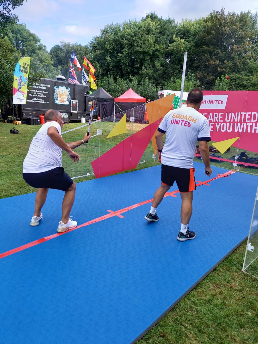 MrSquash6's tweet photo. Great day promoting squash at the Solihull Summer Music Festival with the Birmingham 2022 Community Engagement Team. @MrsSquash @englandsr @sqwales @IrishSquash @Scottish_Squash @WorldSquashDay @WorldSquash @RacketsCubed @PSAFoundation @Squash2022 @MeliorSports @birminghamcg22 https://t.co/luA6dIIBov
