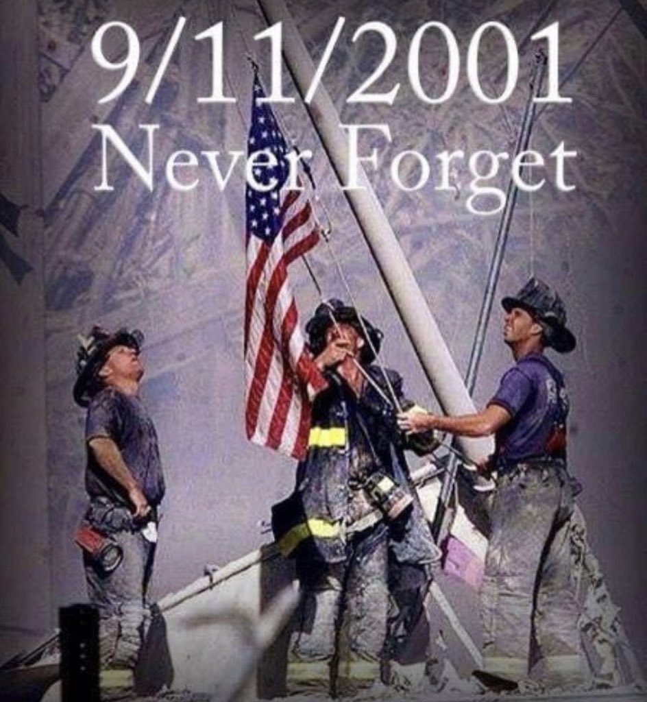 MissKimWelch's tweet photo. A day of honor and respect. A day of remembrance for those who lost their lives. A day of empathy for those who  have suffered heartbreak for 20 years. A day of gratitude for our heroic first responders. 9/11 - we will Never Forget. https://t.co/ur0zlpXrG1