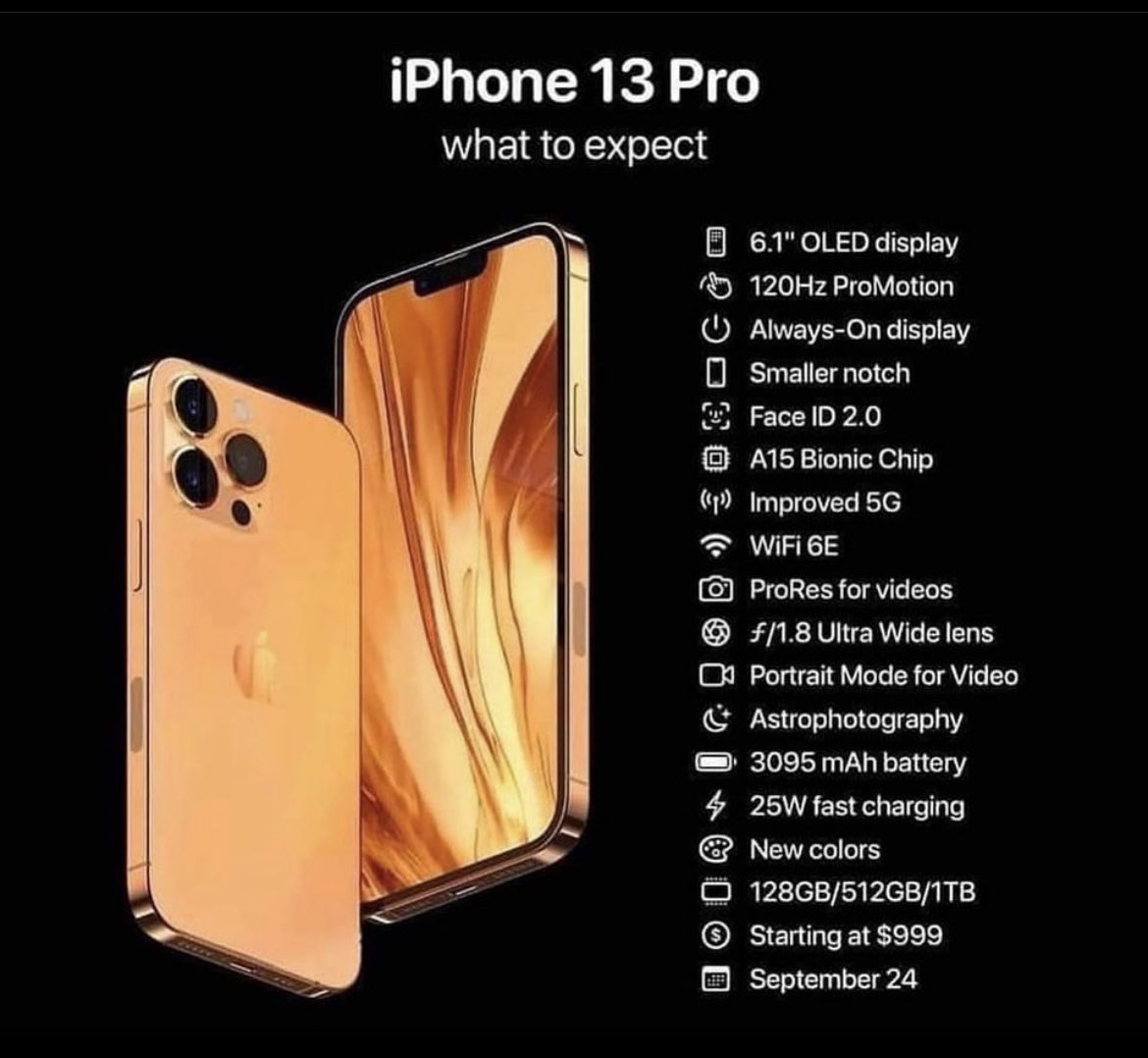 theIstChronicle's tweet image. Apple has announced the new colors and features for iPhone 13. iPhone 13, iPhone 13 Pro Max, iPhone 13 mini and iPhone 13 Pro are expected to be available at the end of September. 

#Apple #iPhone13Pro #iPhone13