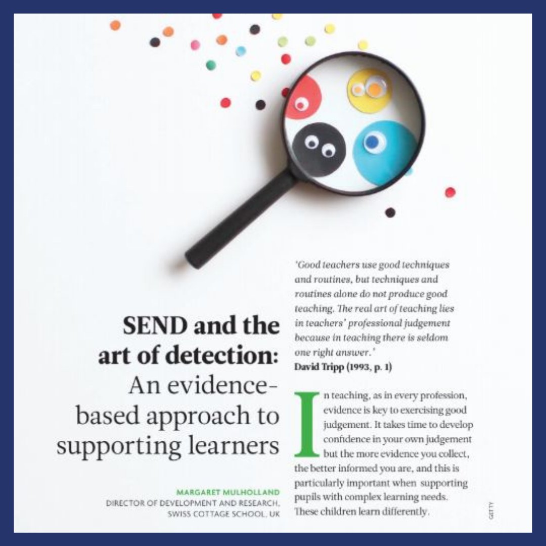 In this article, SEND and Inclusion specialist, <a href="/MargaretMulhol2/">Margaret Mulholland (mmulholland.bsky.social)</a> talks about how to become an exceptional teacher of children with SEND, by gaining a real understanding of their likes and dislikes, family experience, and their strengths and confidence: buff.ly/3gCYH8o