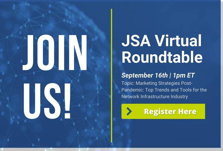 EvanKirstel's tweet image. Join JSA on September 16th for their next #JSAVirtualRoundtable on Marketing Strategies Post-Pandemic: Top Trends and Tools for the #NetworkInfrastructure Industry. Register today!

@telecompr Posts | LinkedIn: bit.ly/3E6cw9p