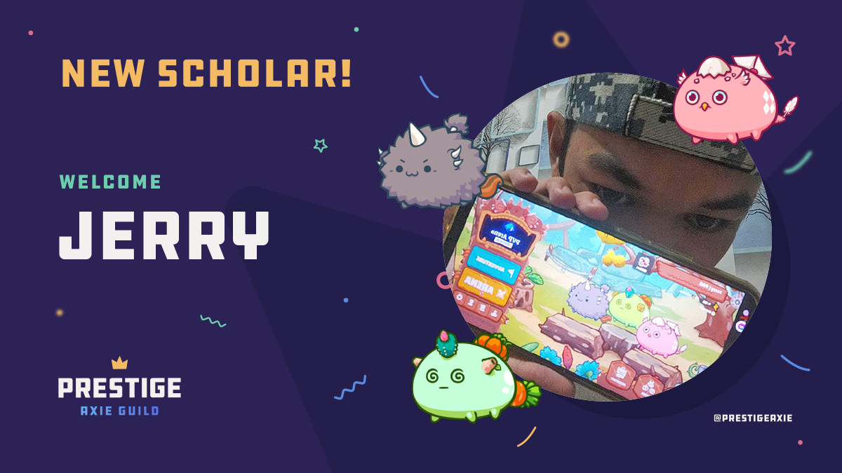PrestigeAxie's tweet photo. Welcome to the team Jerry! (@man0nix )

More spaces coming soon!

#AxieInfinity #AxieGuild #AxieScholarship https://t.co/4GU0jkCGvb