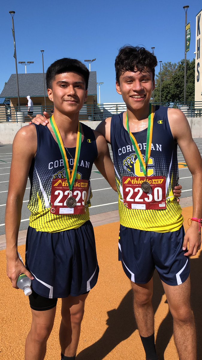 Corcoran_XC's tweet photo. Congrats to our first two male medalists of the day!! Jorge 11th and Jose 4th https://t.co/NmmmEY0zeA