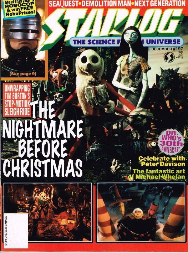 EugWSerra's tweet photo. On October 13, 1993, The Nightmare Before Christmas was released! #TheNightmareBeforeChristmas #TimBurton #HenrySelick #DannyElfman #ChrisSarandon #CatherineOHara #WilliamHickey #GlennShadix #PaulReubens #KenPage #EdIvory #Starlog #Starlog197 https://t.co/LK2rG4JuqJ