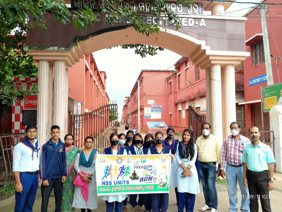 nssbbsr's tweet photo. Celebration of #AzadiKaAmritMahotsav by NSS Units of #SCSAutonomousCollege, Puri
#FitIndiaFreedom
#75thIndependenceYearCelebration
@YASMinistry
@_NSSIndia https://t.co/OtPKRzYKJ5