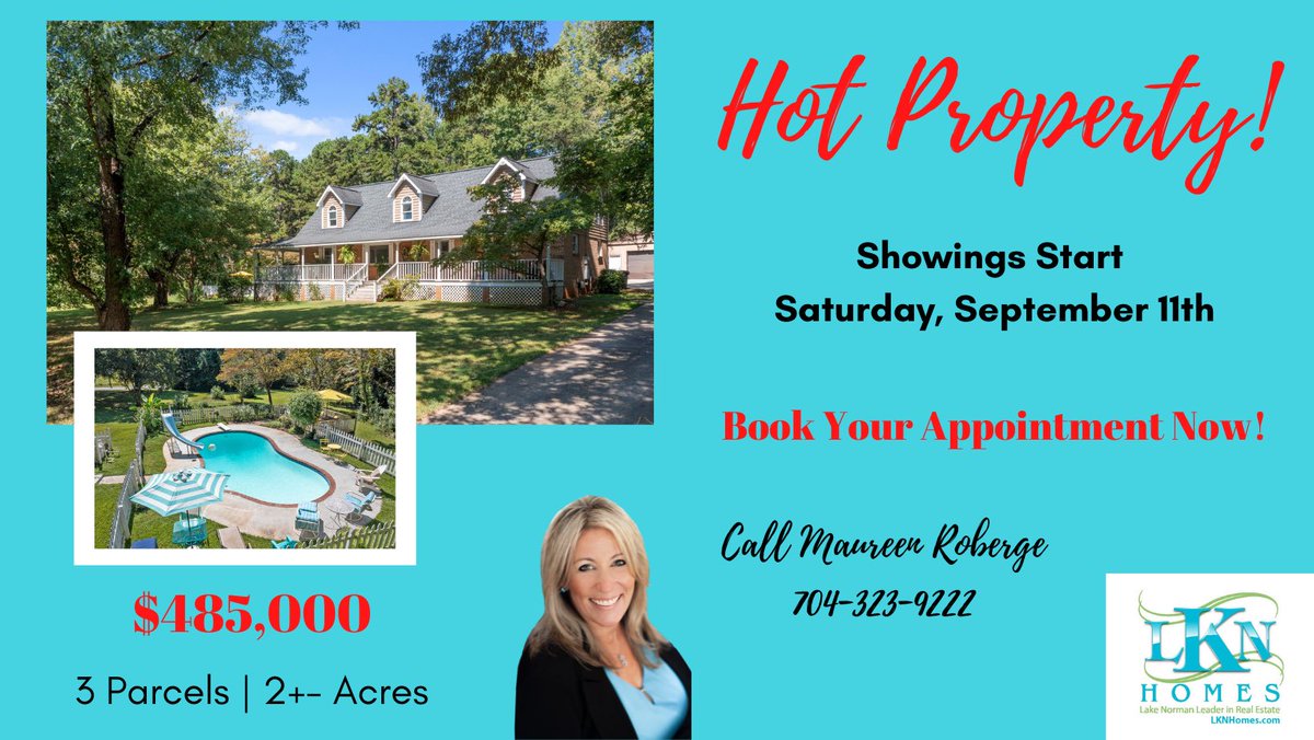 maureenroberge's tweet photo. Hot Property! Call for your appointment now! 704-323-9222
Visit us at https://t.co/JoSSiis1b9
#lknhomes #realestate #showings #property https://t.co/lrdbV232j7