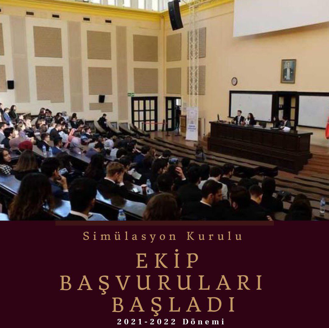 Hukuk Atölyesi Kulübünün 2021- 2022 yılı Meclis Simülasyonu, Farazi Mahkeme ve BM Simülasyonunun ekip başvuruları başladı. Bu etkinliklerin düzenlenmesi organize edilmesi ve yönetilmesinde bize katılmak istiyorsan formu doldurarak aramıza katılabilirsin.✍🏼
forms.gle/KLqicSgYHKgKci…