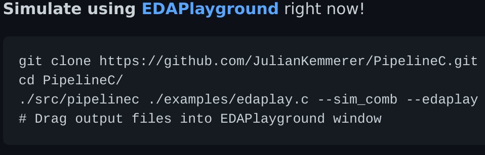 pipelinec_hdl's tweet image. Making it easier to quick start up an @EDAPlayground based simulations. Give this #FPGA #PipelineC fun a try yourself in seconds!
edaplayground.com/x/vWLi