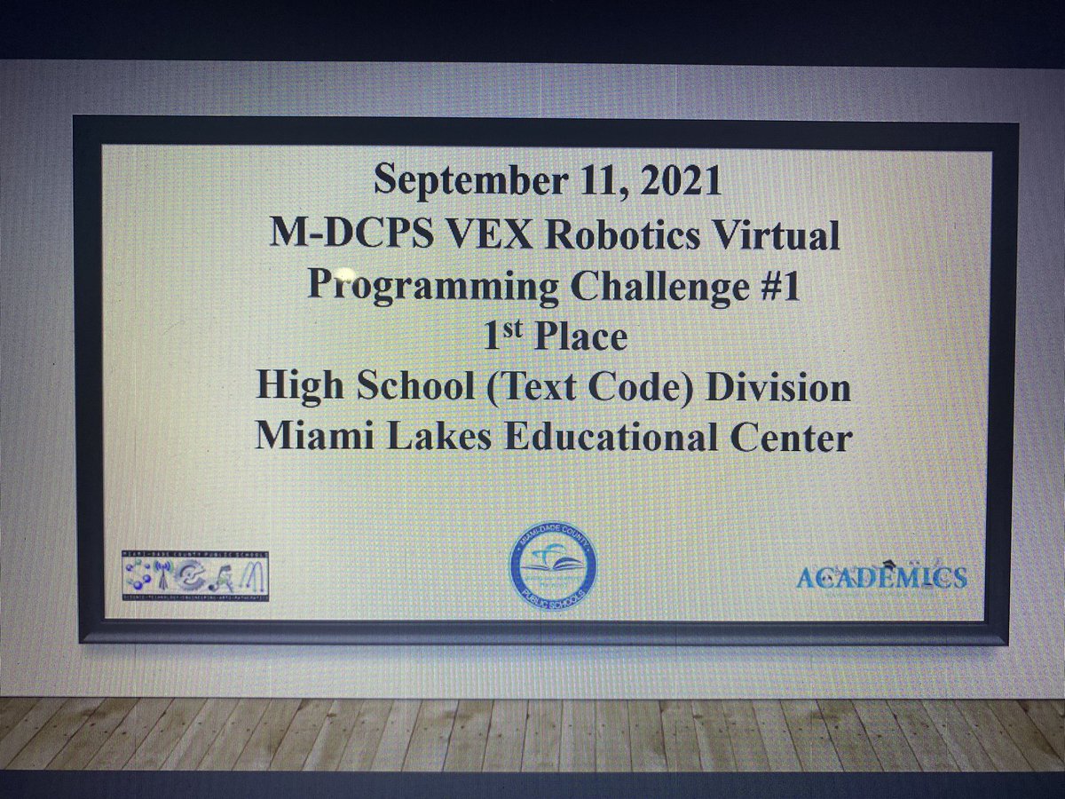 MDCPSRobotics's tweet photo. Congratulations 🎉  to the @MLECJaguars Family on earning 1st Place 🥇 in the @MDCPS Robotics @VEXRobotics Programming Challenge! #WeAreProud #ItTakesSTEAM @MDCPSSTEAM @STEAMDesignated @MDCPSAcademics @inst_technology @diez_marco @kim_seitz @CTEMiami https://t.co/hahkgircTt
