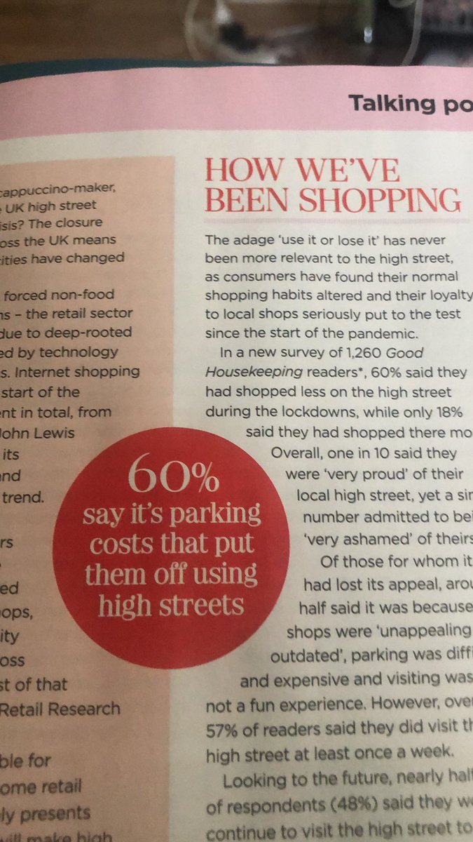 No shit Sherlock about parking costs … the latest edition of Good Housekeeping magazine #cheltenham #cheltenhamboroughcouncil #highstreet