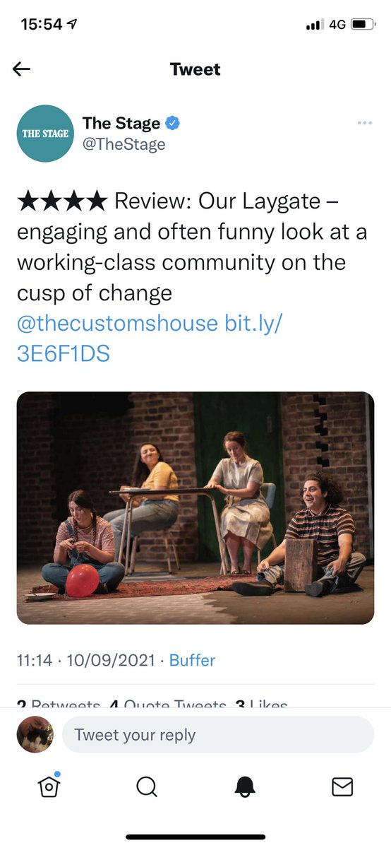 HildaBaker's tweet photo. @thecustomshouse and just like that another special play is nearing it’s final show. #OurLaygate a play for all our times🙏🏽❤️🎭 https://t.co/VJrGN3VYeG