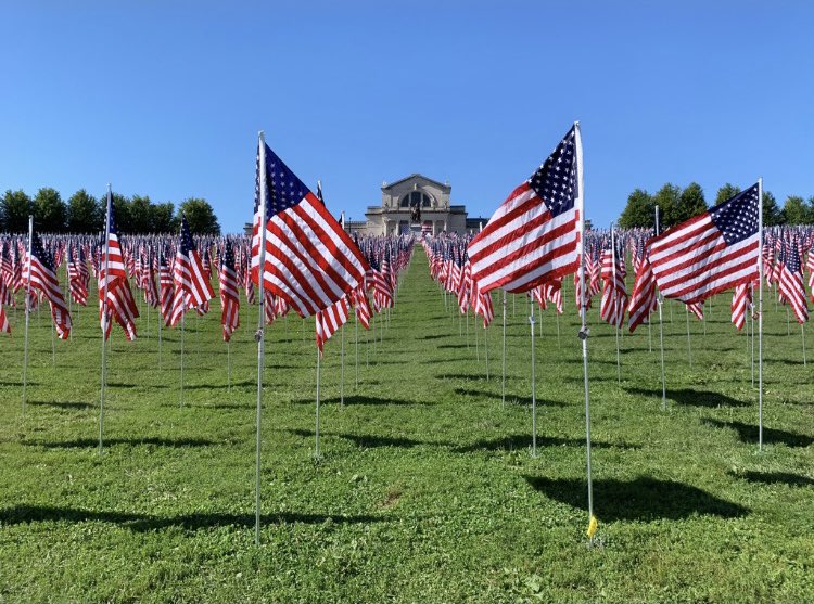 TriStarRebel09's tweet photo. #NeverForget #flagsofvalorstl https://t.co/v9x8abxuDM
