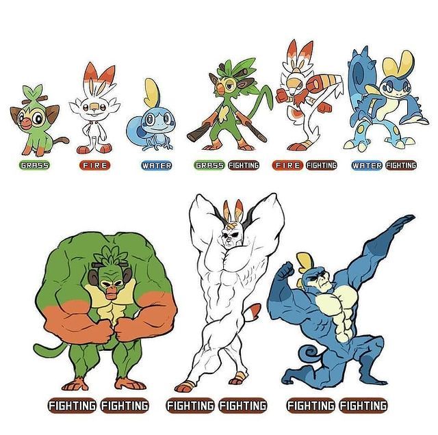 Pokemon Galar starters