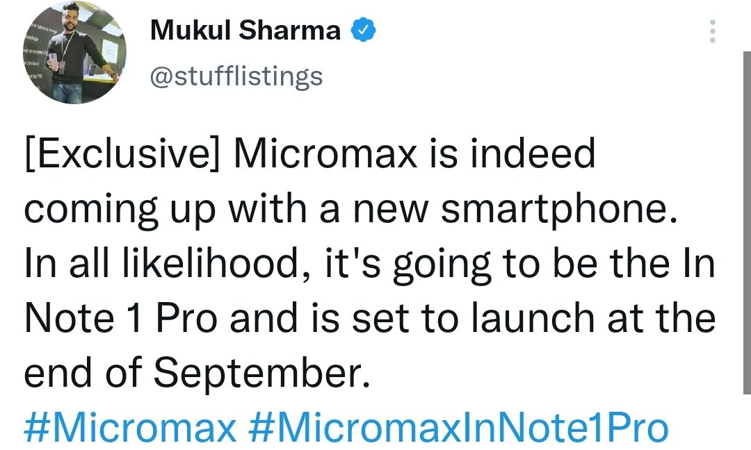 TechyPreacher's tweet photo. @Micromax__India will launch it's new smartphone at the end of September
IN Note 1 Pro✌️
Via @stufflistings
https://t.co/phvlk7N8lV
Aldredy listed on Indian BIS🇮🇳 Certification
https://t.co/wU5Pl6gryD
#Micromax #MicromaxInNote1Pro https://t.co/jwEpHlTF6B
