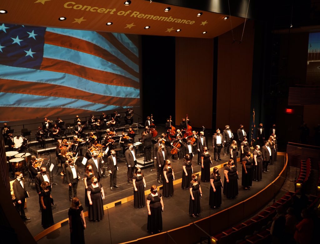 BicknellCenter's tweet photo. We remember and wish to honor the lives lost on September 11, 2001, with the Southeast Kansas Symphony’s Concert of Remembrance. Watch it now on the Bicknell Center Facebook page or at https://t.co/Nb7ppJnSqn. https://t.co/2glf7PzFHY