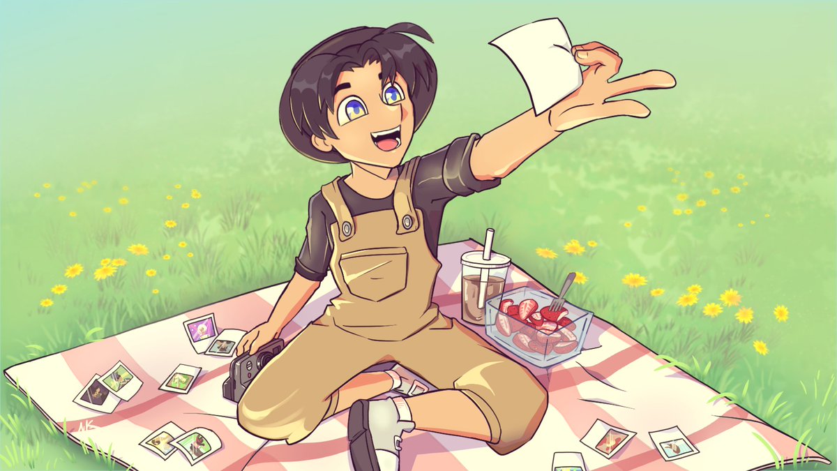 art raffle prize for <a href="/MeanMochaLatte/">mean mocha ☕</a> featuring his #wizard101 character - a coffee and photomancy enthusiast ☕️📷