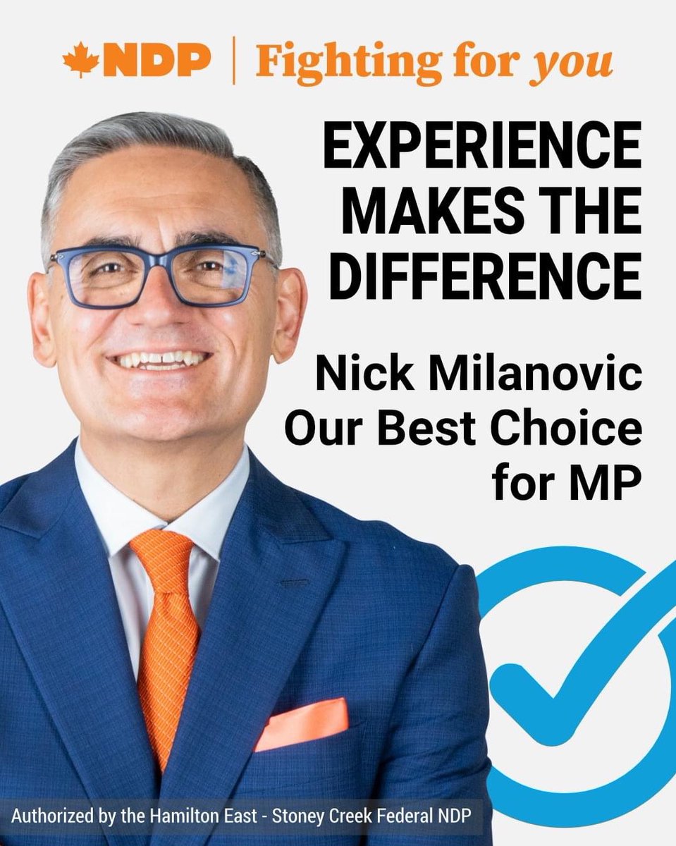 Advance polling …. Vote today for @nickemilanovic #Elxn44 #cdnpoli #NDP #picknick #Canada