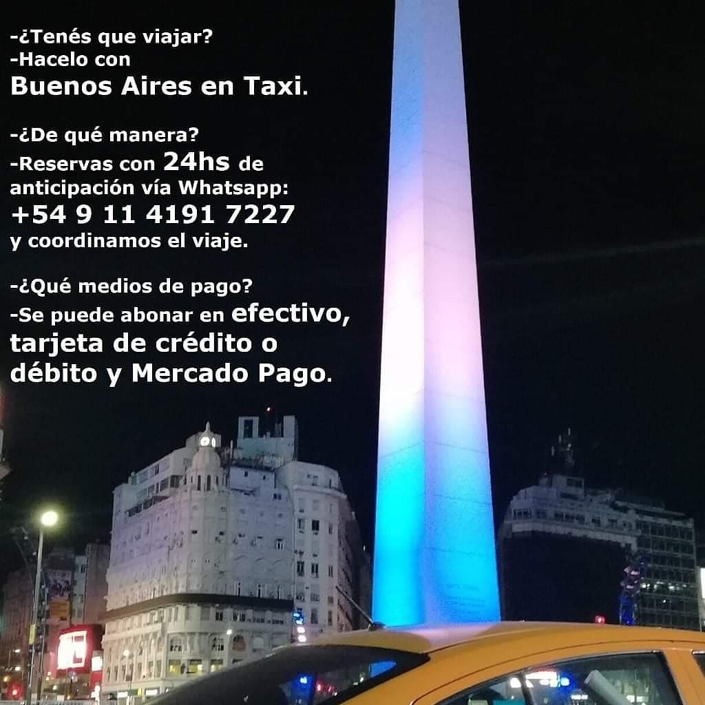 BsAsenTaxi's tweet photo. Buenos Aires en Taxi...
La tranquilidad de saber que cuando llegues, te están esperando...
Reservas:
WhatsApp: +5491141917227
e-mail: buenosairesentaxi@gmail.com
#BuenosAires #Argentina
#aeropuerto #Ezeiza #Traslados #Viajes #ViajesProgramados #Turismo #TurismoEnTaxi #travel https://t.co/xxxgOqajjt