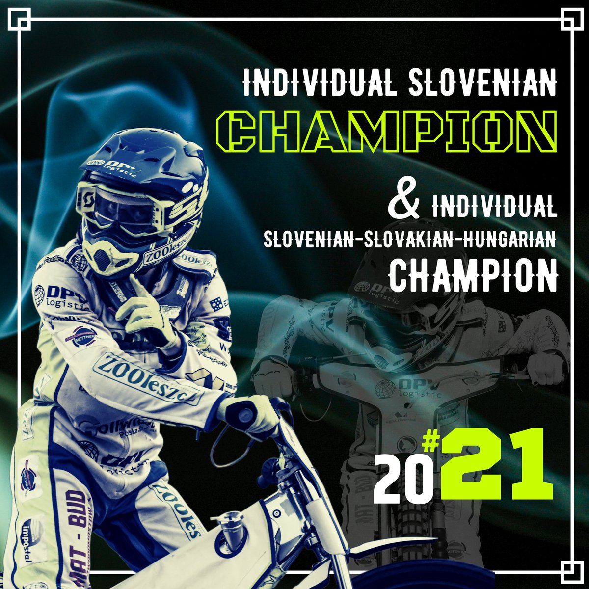 MaticIvacic's tweet photo. Tytuły Indywidualnego Mistrza Słowenii &amp; Mistrza Trzech Narodów 202️⃣1️⃣ zdobyte! 🏆
Dziękuję mojemu Teamowi, Sponsorom i wszystkim, którzy mnie wspierają! 💚
#Team21 🥇 https://t.co/cZufAZZaD7