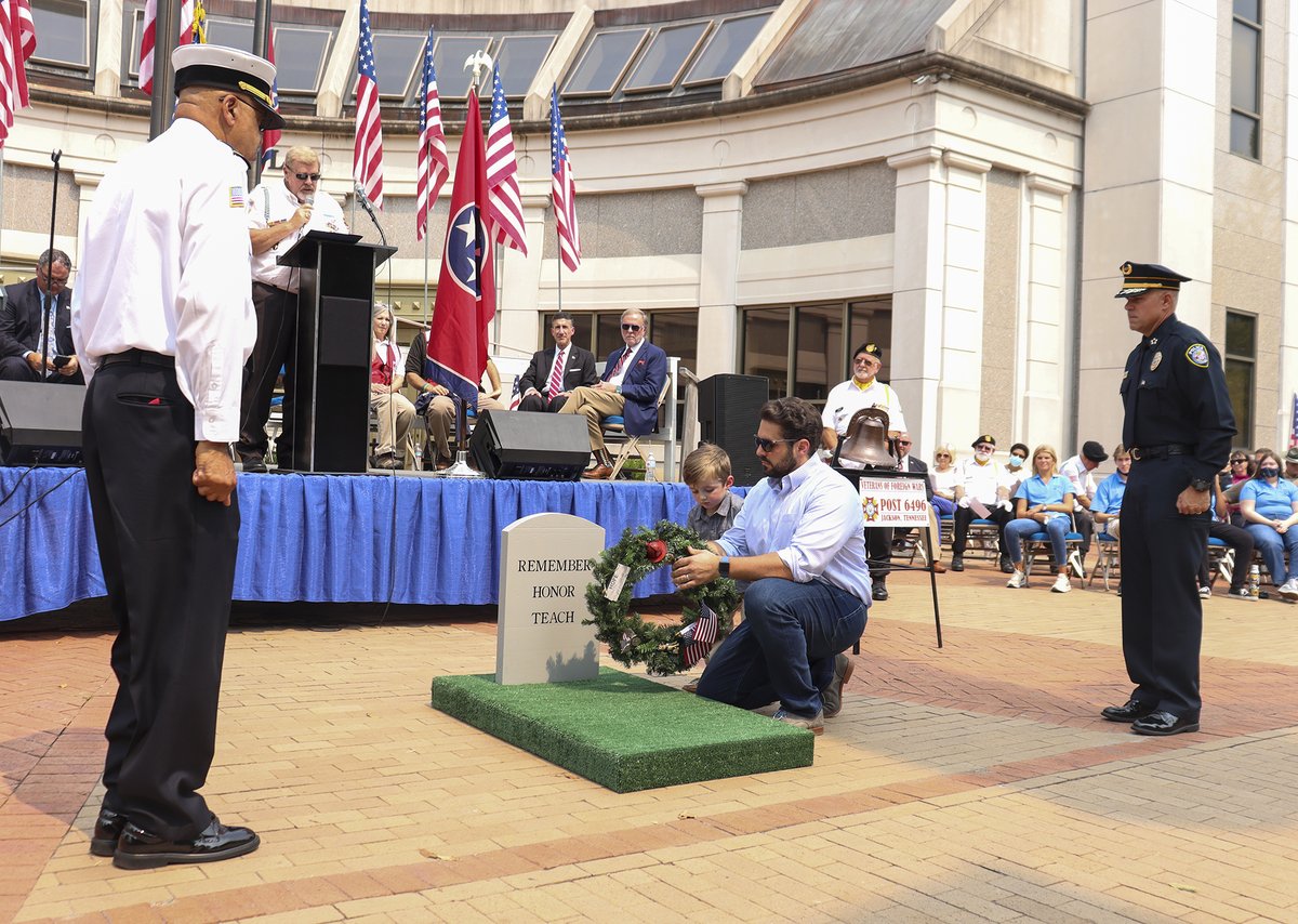 CityofJacksonTN's tweet image. The City of #JacksonTN, along with VFW Post 6496, on Saturday, September 11, 2021, held the 20th Recognition Commemoration in Remembrance of #September11 , 2001. View more photos here: bit.ly/2XiVZhV