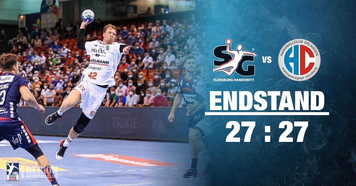 #Handball: Was für eine überragende Mannschaftsleistung mit einem Christoph Steinert der in der letzten Sekunde knallhart die Nerven beim 7-Meter behält. Der <a href="/HCErlangen/">HC Erlangen</a> holt beim Vizemeister SG Flensburg-Handewitt einen ganz wichtigen Punkt zum 27:27 (13:12) nach #Franken