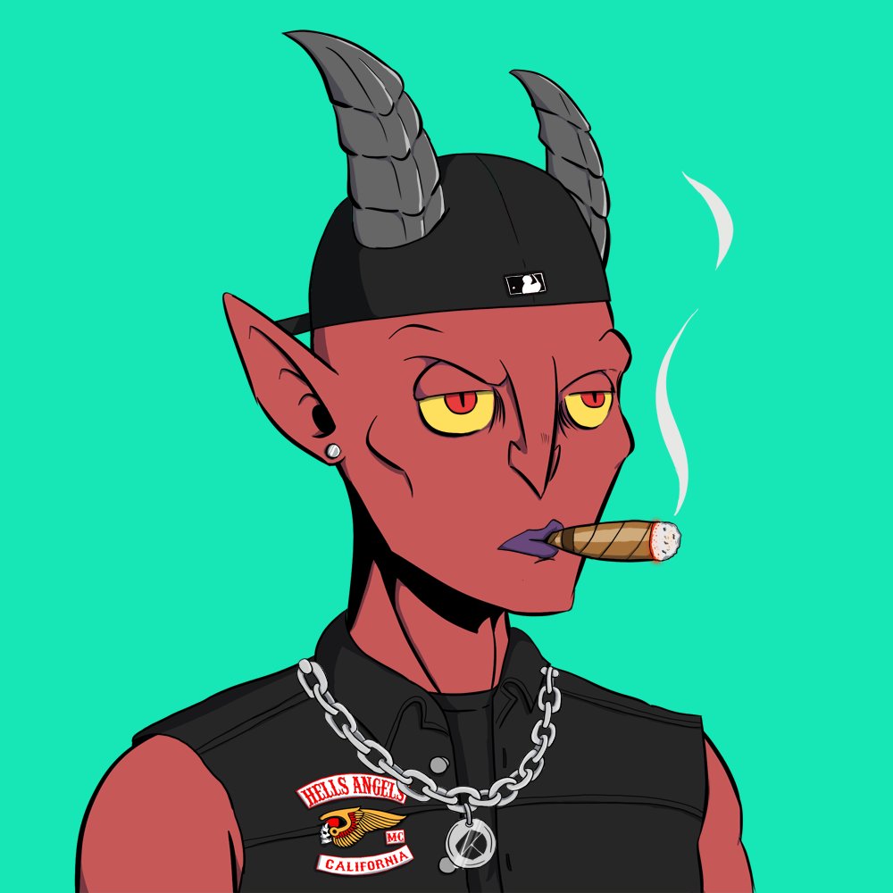 yoooo! This is sick, I got this devil today, they hit me up and wanted me to giveaway a rare devil for you guys 🔥 

All you gotta do is,
Follow <a href="/Ceice/">Ceice</a> &amp; <a href="/SFTD_ART/">Sympathy For The Devils - SFTD</a> 
Join their discord: discord.gg/sftd
Like + RT
Tag two friends

You got 72 hours 🥵