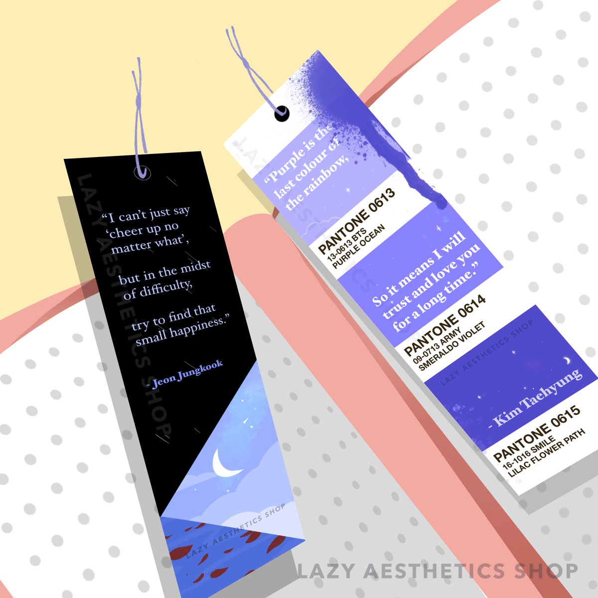 lazy_aesthetics's tweet photo. [ product drop ] BTS Bookmarks Set 2/3 ✨

a unique BTS bookmark per member keeping in mind their own special styles and tastes :)) 

#bts #btsarmy #btsstationery #btsbookmark https://t.co/vYnpoTajEo